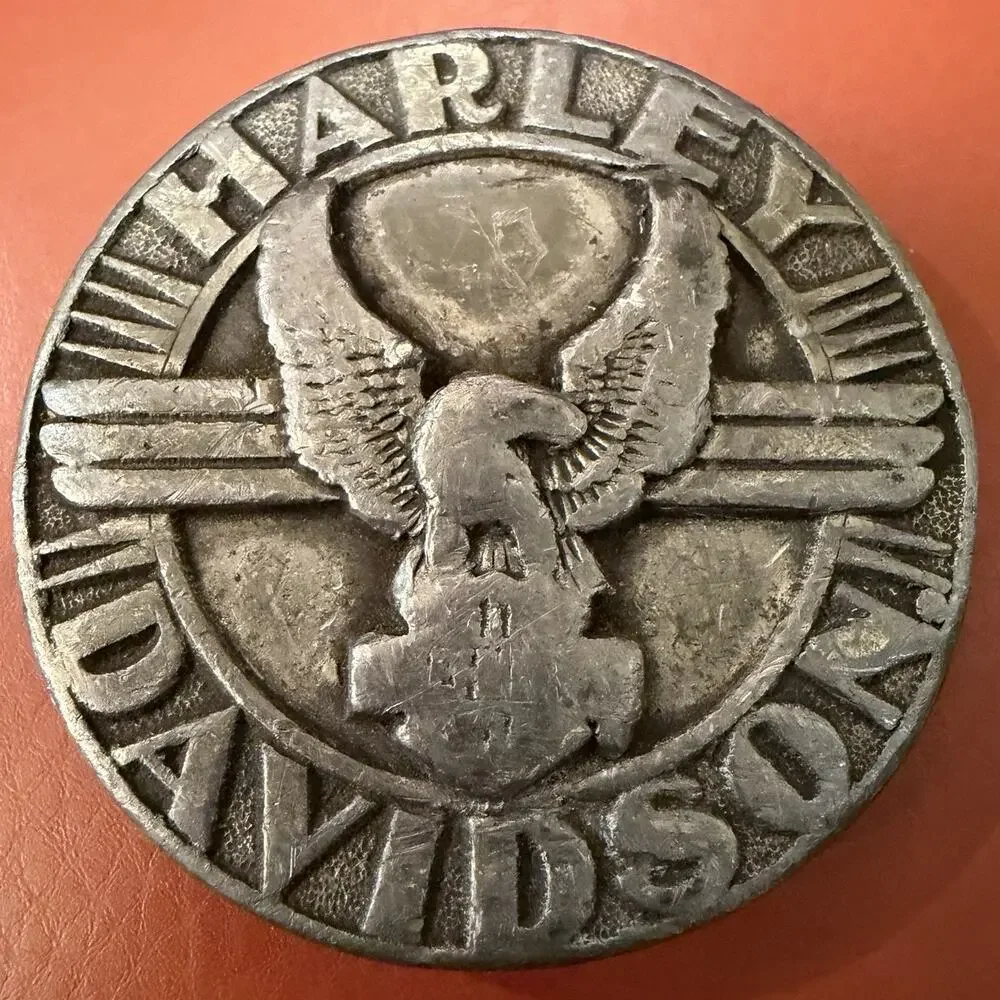 VINTAGE - 1992 Siskiyou - HARLEY DAVIDSON Pewter Belt Buckle R-88 Made in USA